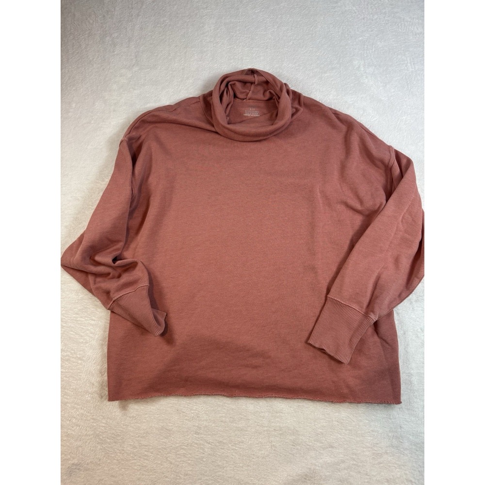 Aerie Cowlneck Oversized Sweater pink color women's size small Athletic Leisure